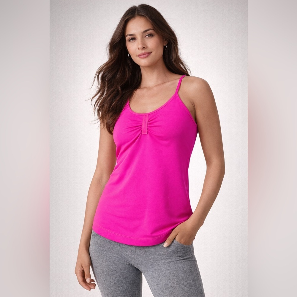 Lululemon Hot Pink Athletic Tank Top Built-In Bra (Pads Missing) Approx XS/S